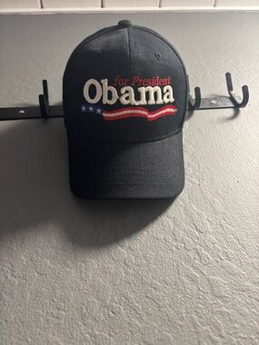 Vintage OBAMA For President Embroidered Baseball Cap Political Memorabilia Black